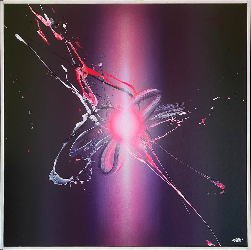 peinture "Tsimtsoum light ray"