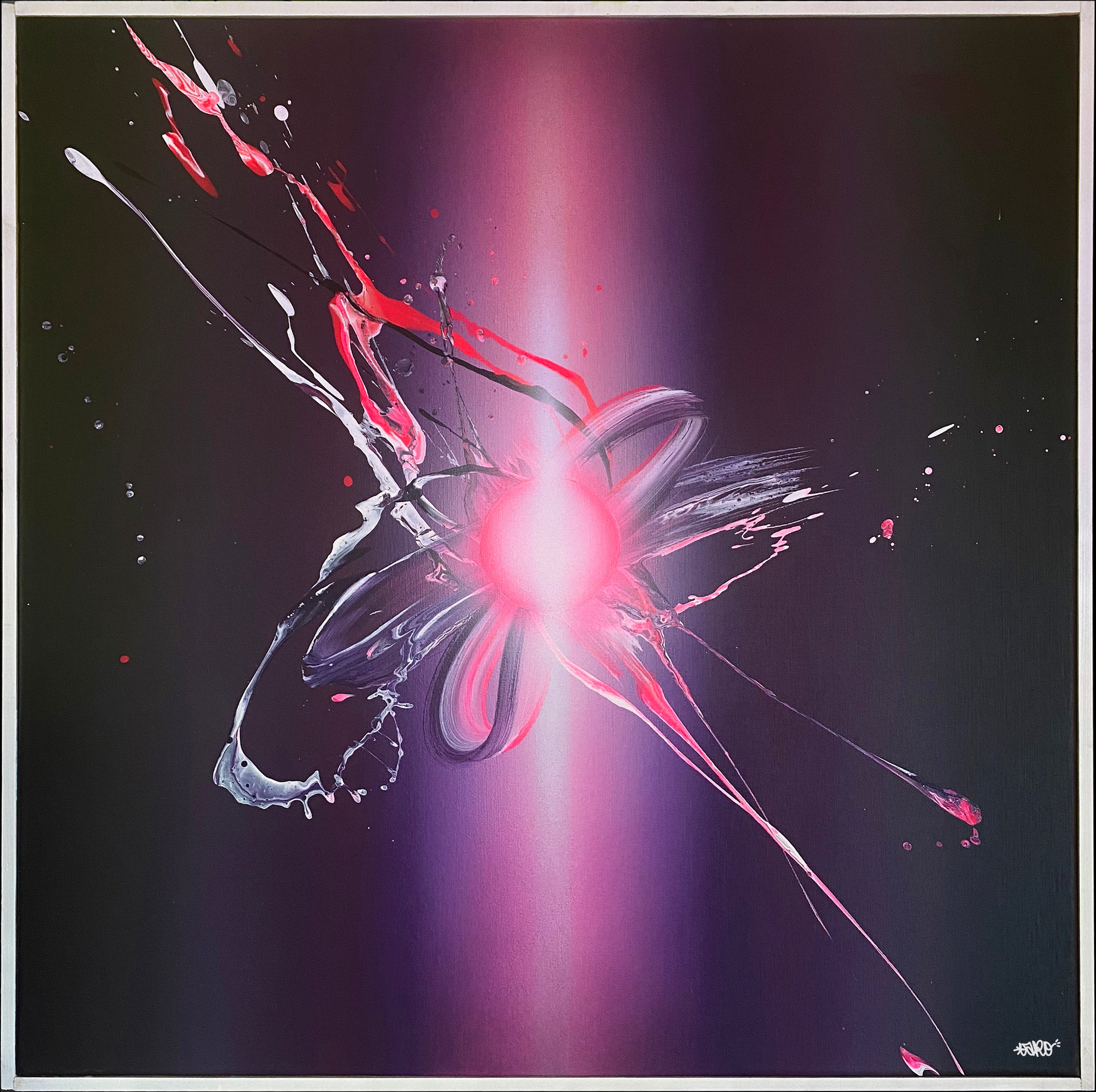 peinture "Tsimtsoum light ray"